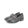 Mocassin noir en cuir